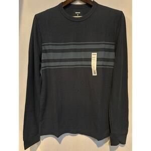 Men’s Sonoma Blue Striped Waffle Tee Size M